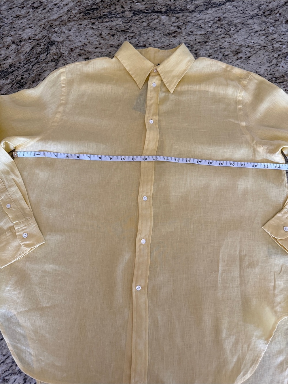 Polo by Ralph Lauren Classics Oversize Linen Button-Down Shirt Bananapeel Sz M - Picture 5 of 9